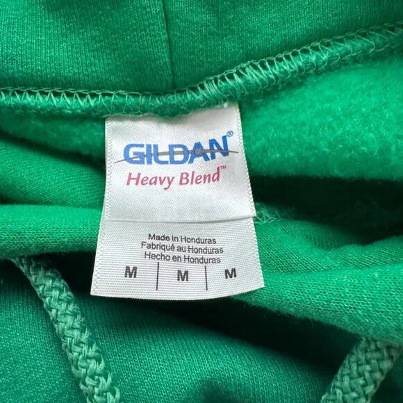 Gildan Green Hoodie Sweatshirt w/IRISH & Shamrock Medium - Picture 12 of 12